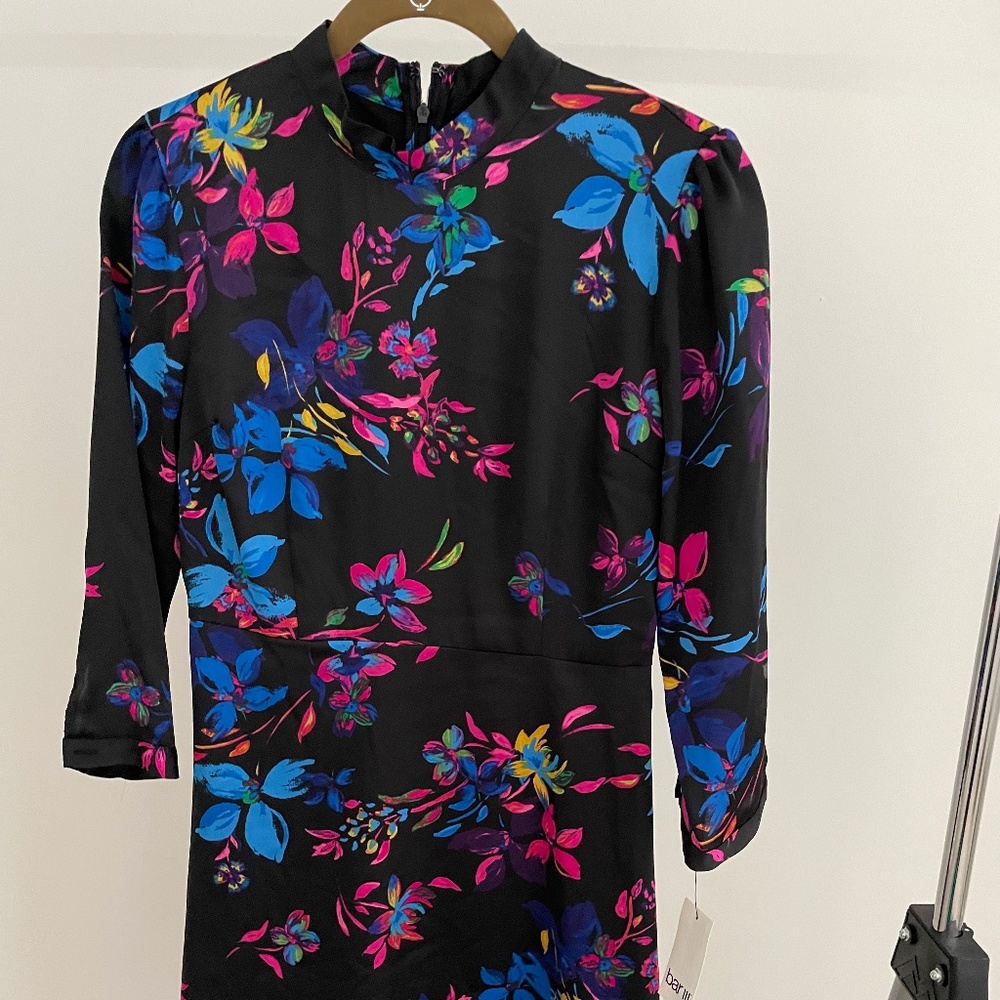 Floral 3/4 length sleeve mini